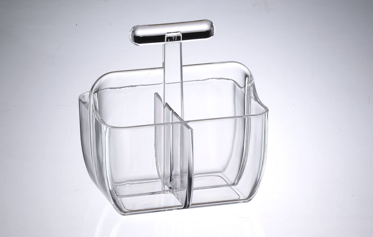 Acrylic Rectangular Utensil Caddy Clear Home Decor