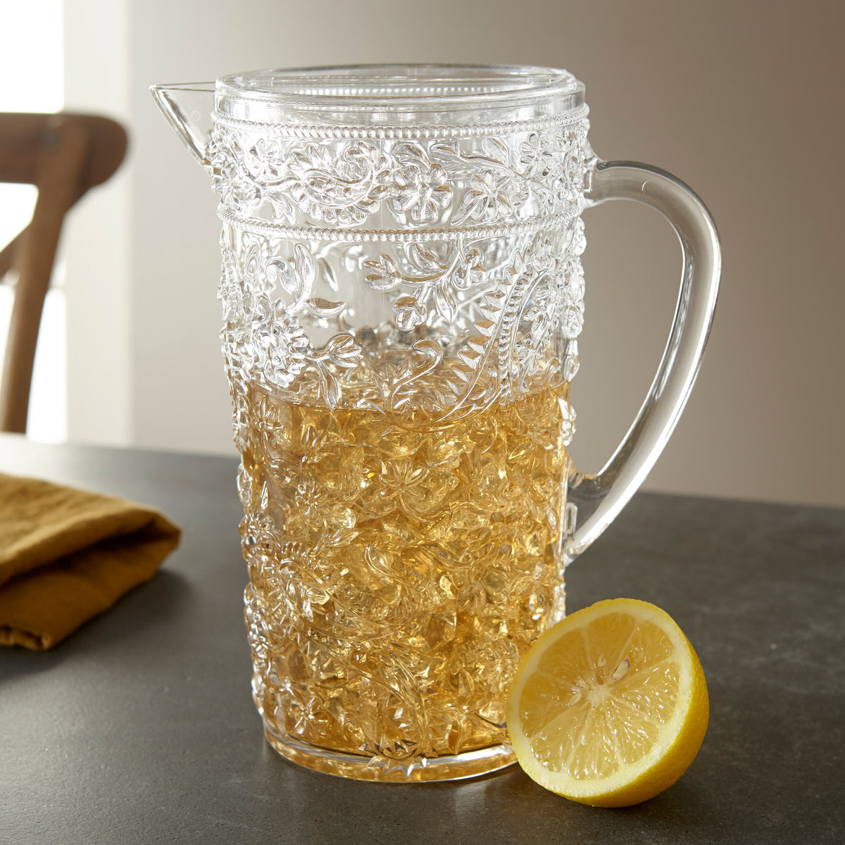 Acrylic Paisley Pitcher Clear Home Decor