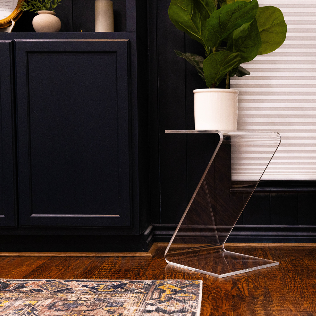 Clarté Acrylic Z-Shaped End Table