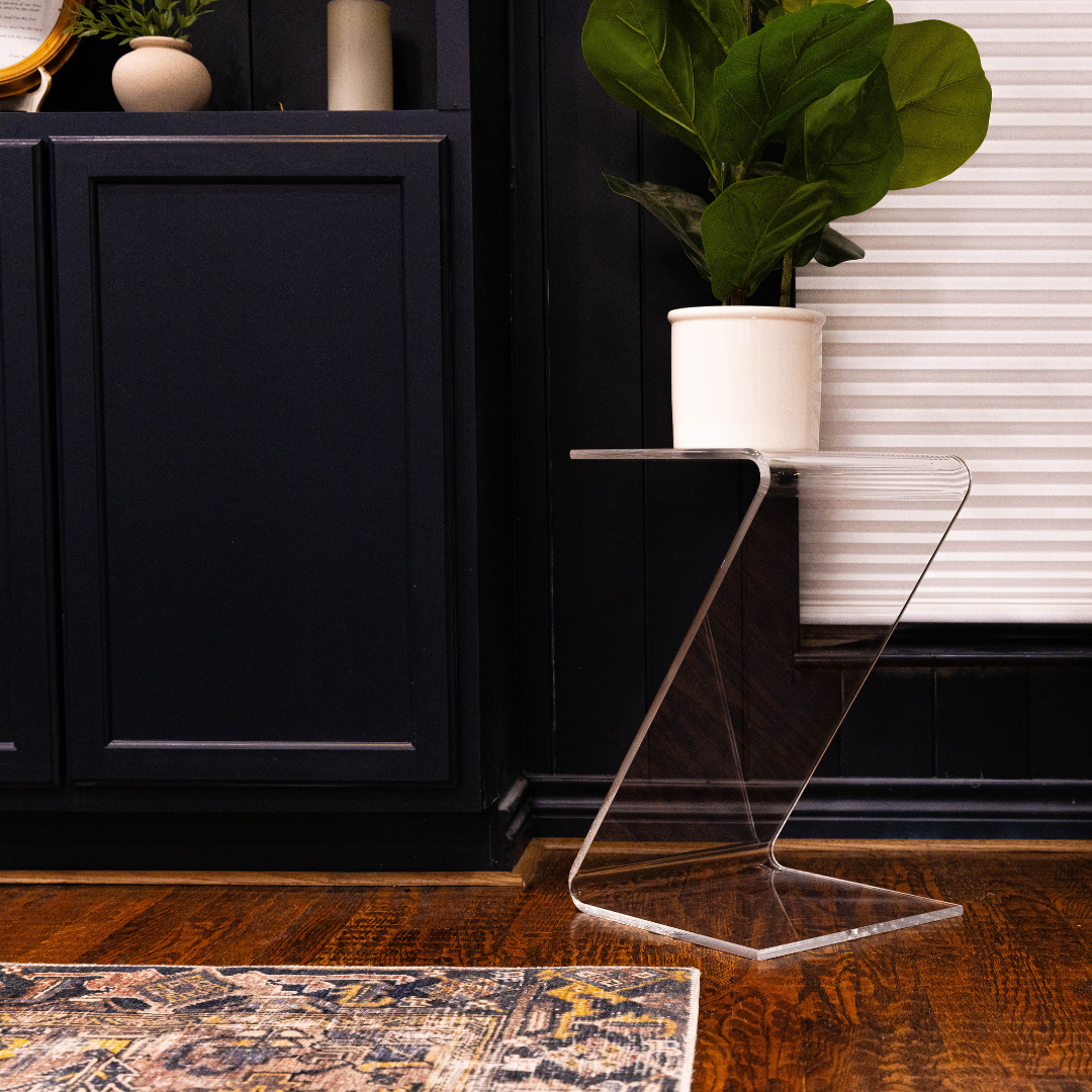 Clarté Acrylic Z-Shaped End Table