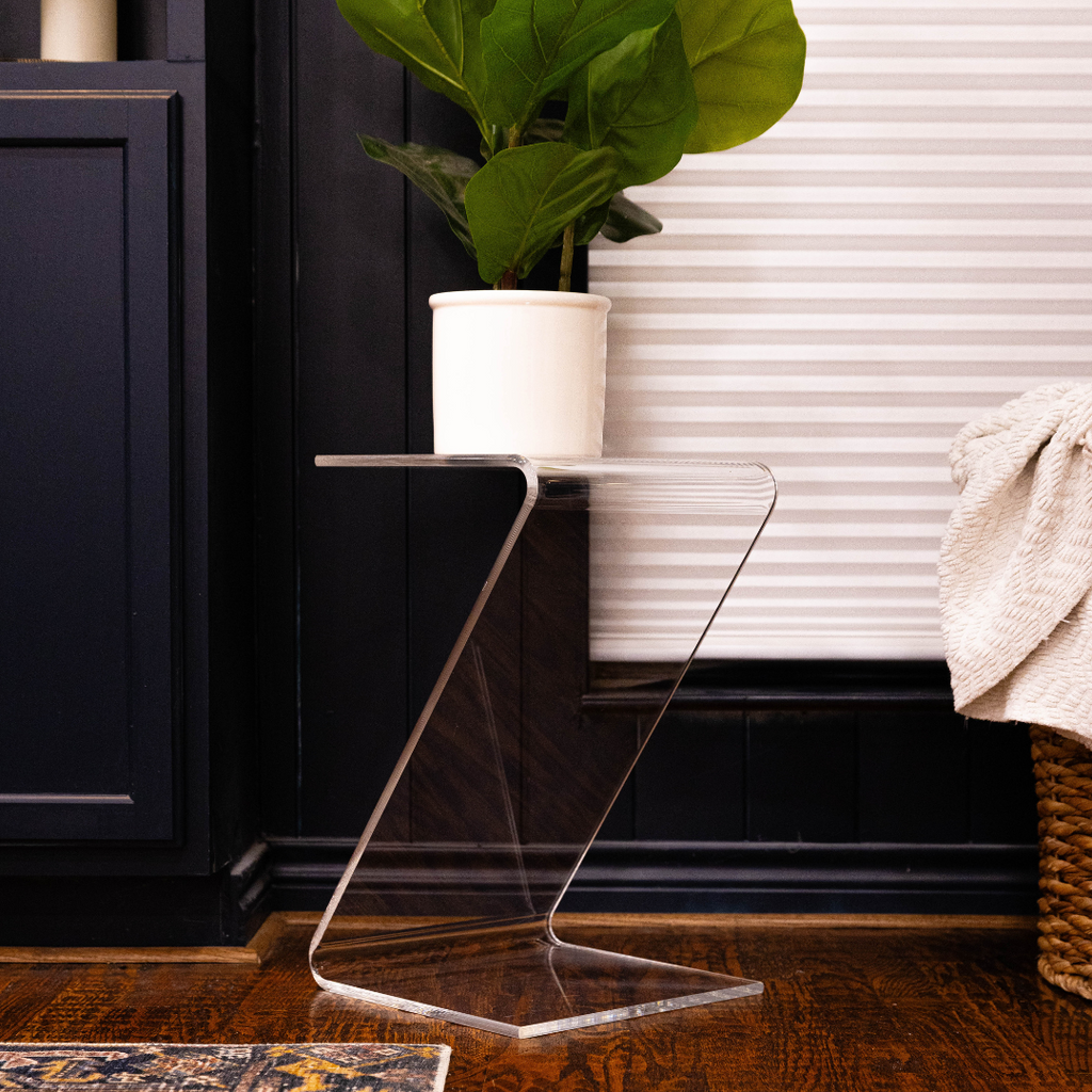 Clarté Acrylic Z-Shaped End Table