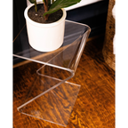 Clarté Acrylic Z-Shaped End Table