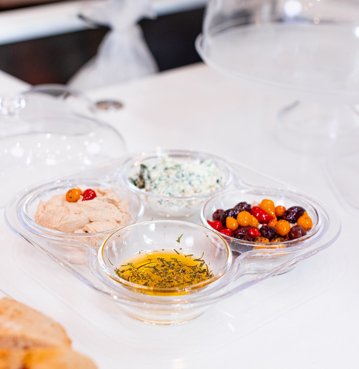 Divided 4-Section Serving Tray With Cover