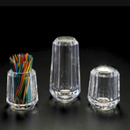 Tall Diamond-Cut Salt & Pepper Shaker Set of 2