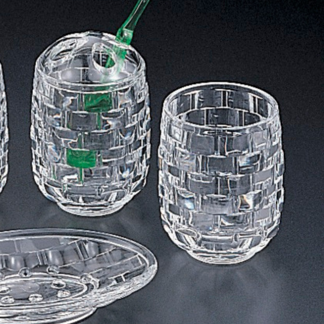 Woven Design Bathroom Tumbler Cup