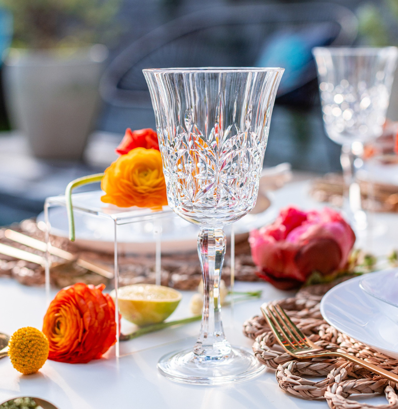 Royal Carved Stemmed Wine Glass
