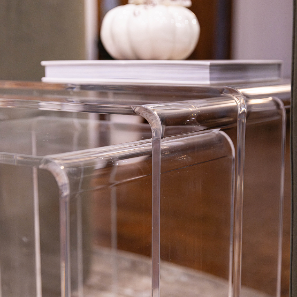 Clarté Acrylic Nesting Tables (Set of 3)