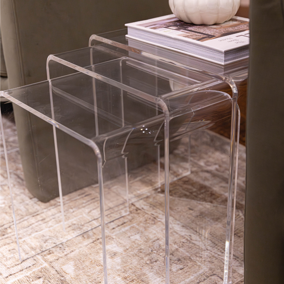 Clarté Acrylic Nesting Tables (Set of 3)