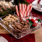 4 Piece Square Bowl with Tray and Spoons