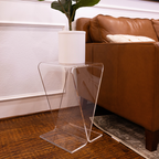 Clarté Acrylic V-Shaped End Table