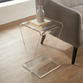 Clarté Acrylic V-Shaped End Table