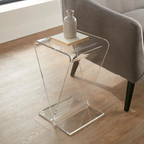 Clarté Acrylic V-Shaped End Table
