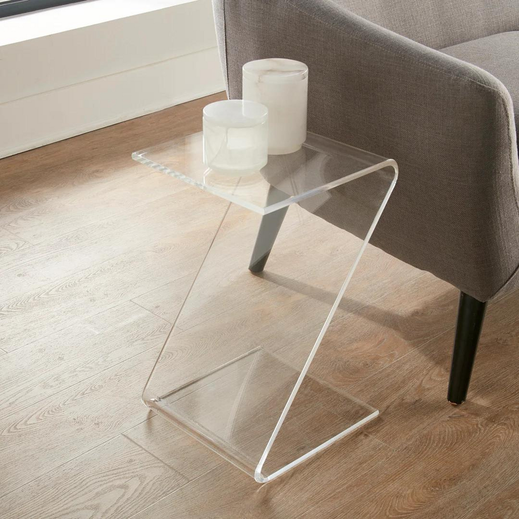 Clarté Acrylic Z-Shaped End Table