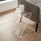 Clarté Acrylic Z-Shaped End Table