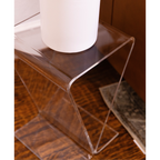 Clarté Acrylic V-Shaped End Table