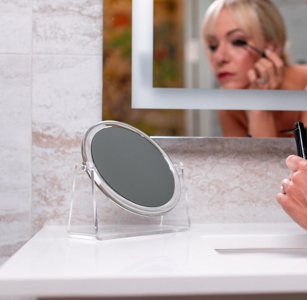 Table Top Vanity Mirror W/2X Magnification