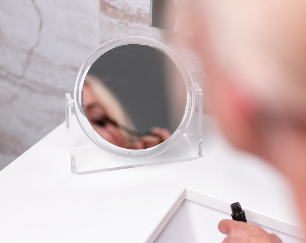 Table Top Vanity Mirror W/2X Magnification