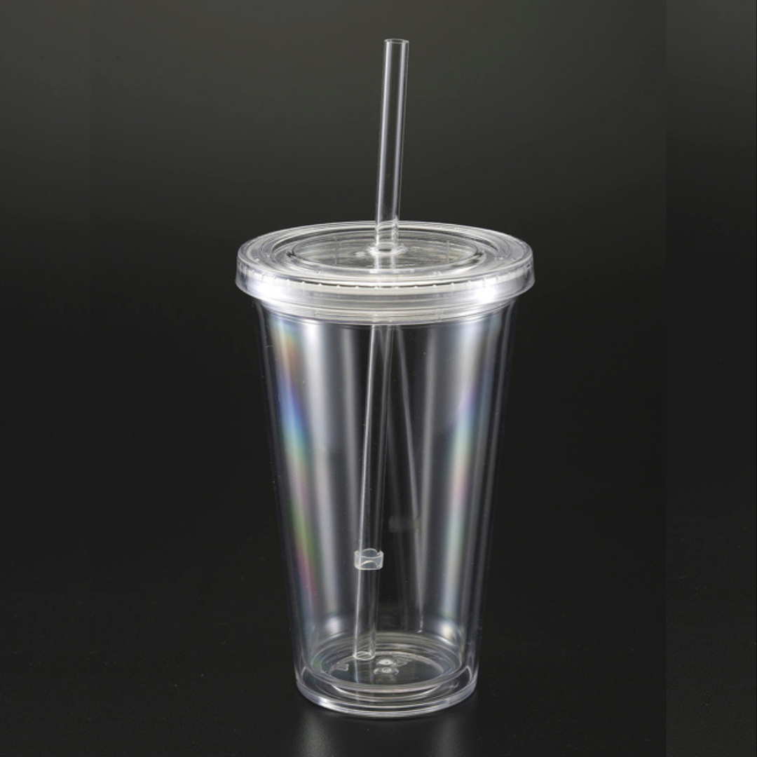 19 Oz Double Wall Tumbler with Straw