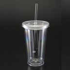 19 Oz Double Wall Tumbler with Straw