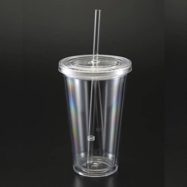 19 Oz Double Wall Tumbler with Straw