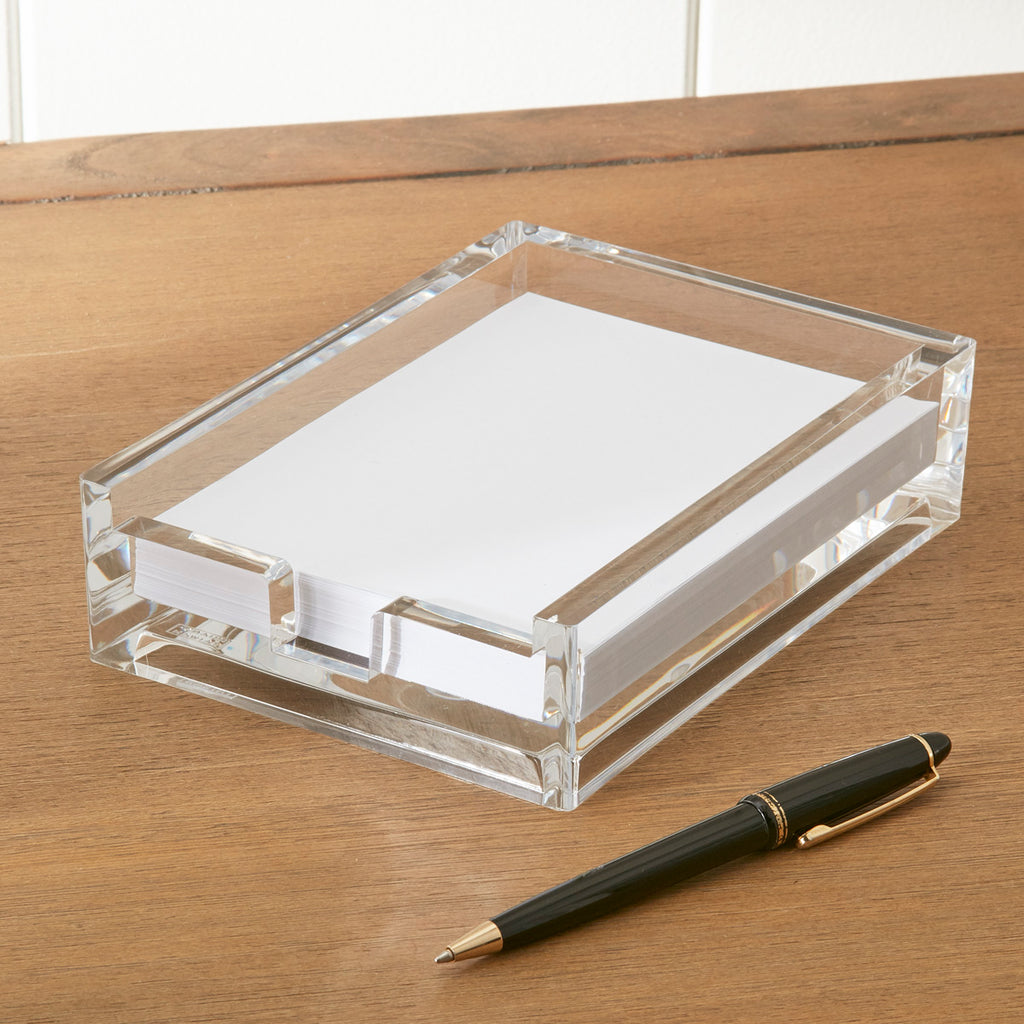 Note Paper Stand Acrylic 4 X 6 Thick Note Pad Holder (W/O Paper) – Clear Home Decor