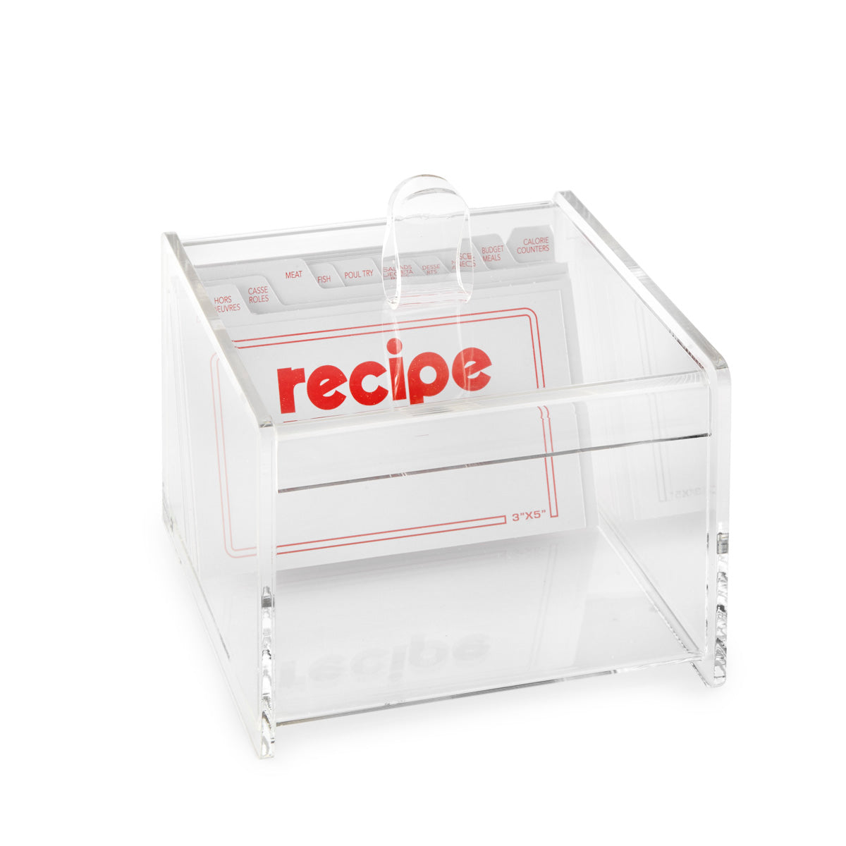 Double Depth 5X3 Top-Display Recipe Box (W/Cards)