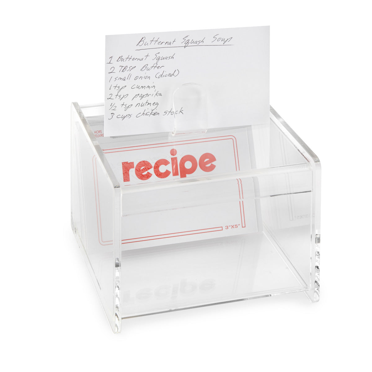 Double Depth 5X3 Top-Display Recipe Box (W/Cards)