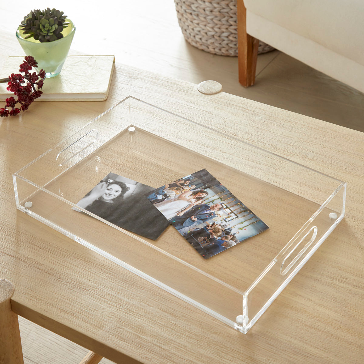 Insertable Acrylic Acrylic 11X17 Rectangular Insertable Tray – Clear Home Decor