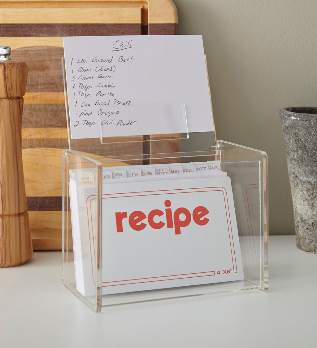 5 X 3 Lid-Display Recipe Box (W/Cards)