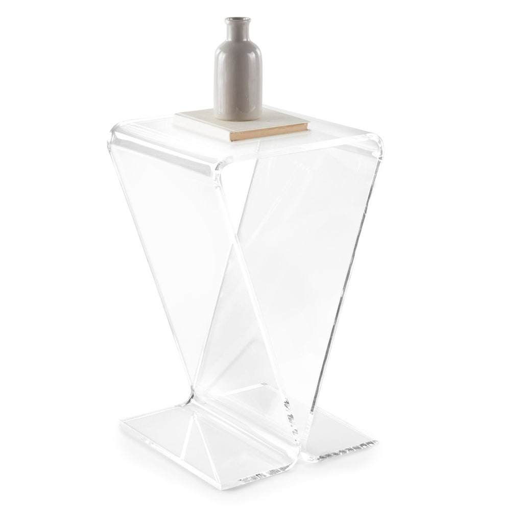 Clarté Acrylic V-Shaped End Table