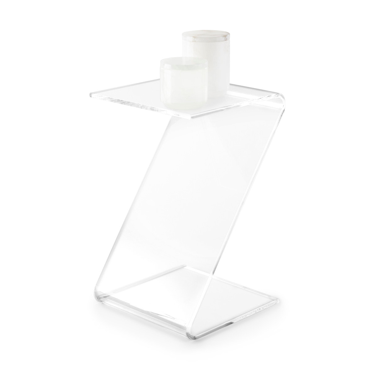 Clarté Acrylic Z-Shaped End Table