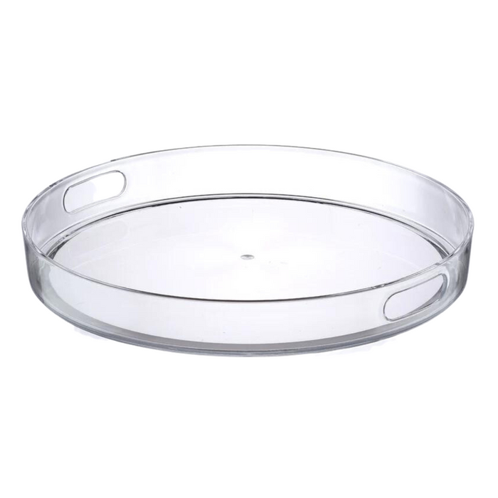 15" Round Serving Tray With Handles