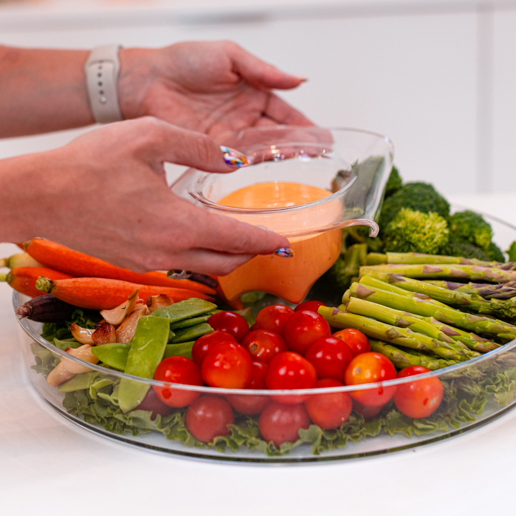 15" Round Serving Tray With Handles