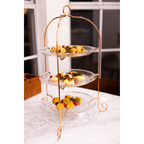 10" 3 Plate Trio With Metal Stand