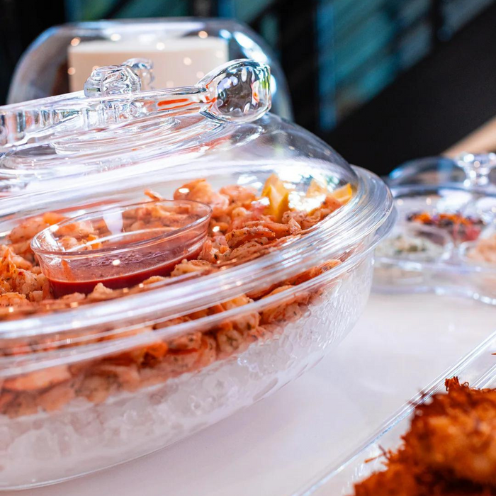 Divided Chilled Serving Tray with Lid