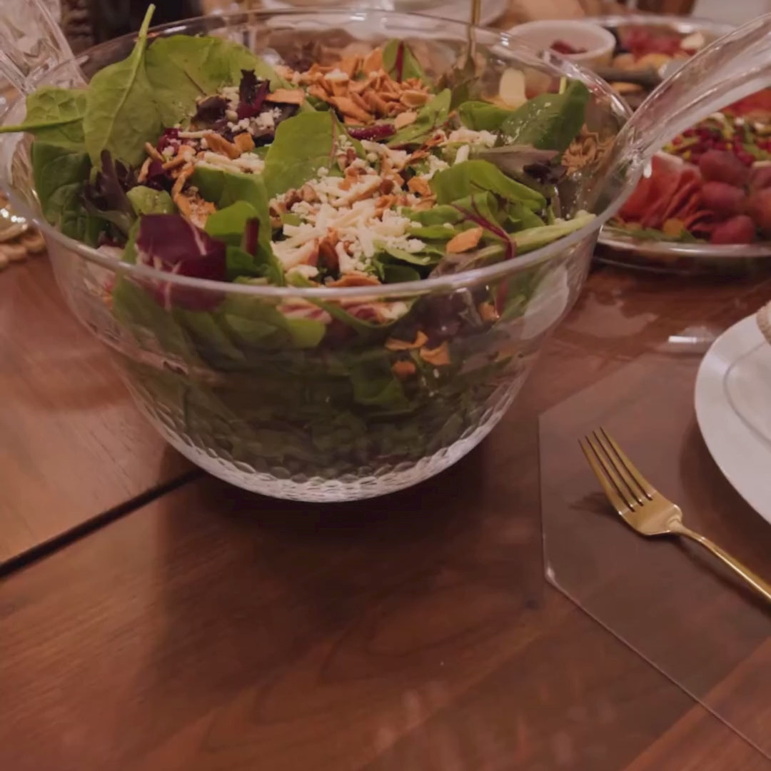 11" Iced Diamonds Salad Bowl
