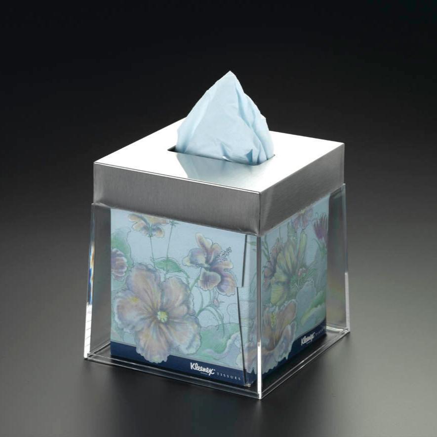 Stainless Top Tissue Box Cover