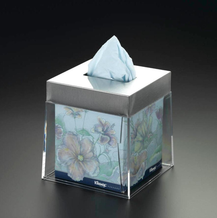 Stainless Top Tissue Box Cover