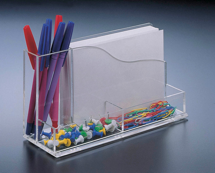 Desk Organizer W/ 4 X 6 Memo Pad Holder (W/ Paper)