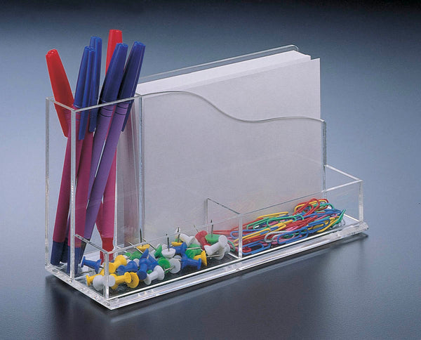 Desk Organizer W/ 4 X 6 Memo Pad Holder (W/ Paper)