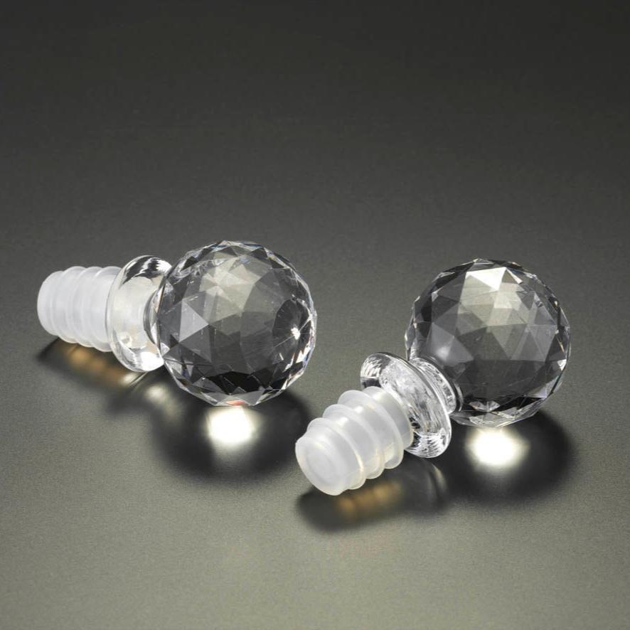 Round Faceted Wine Stopper