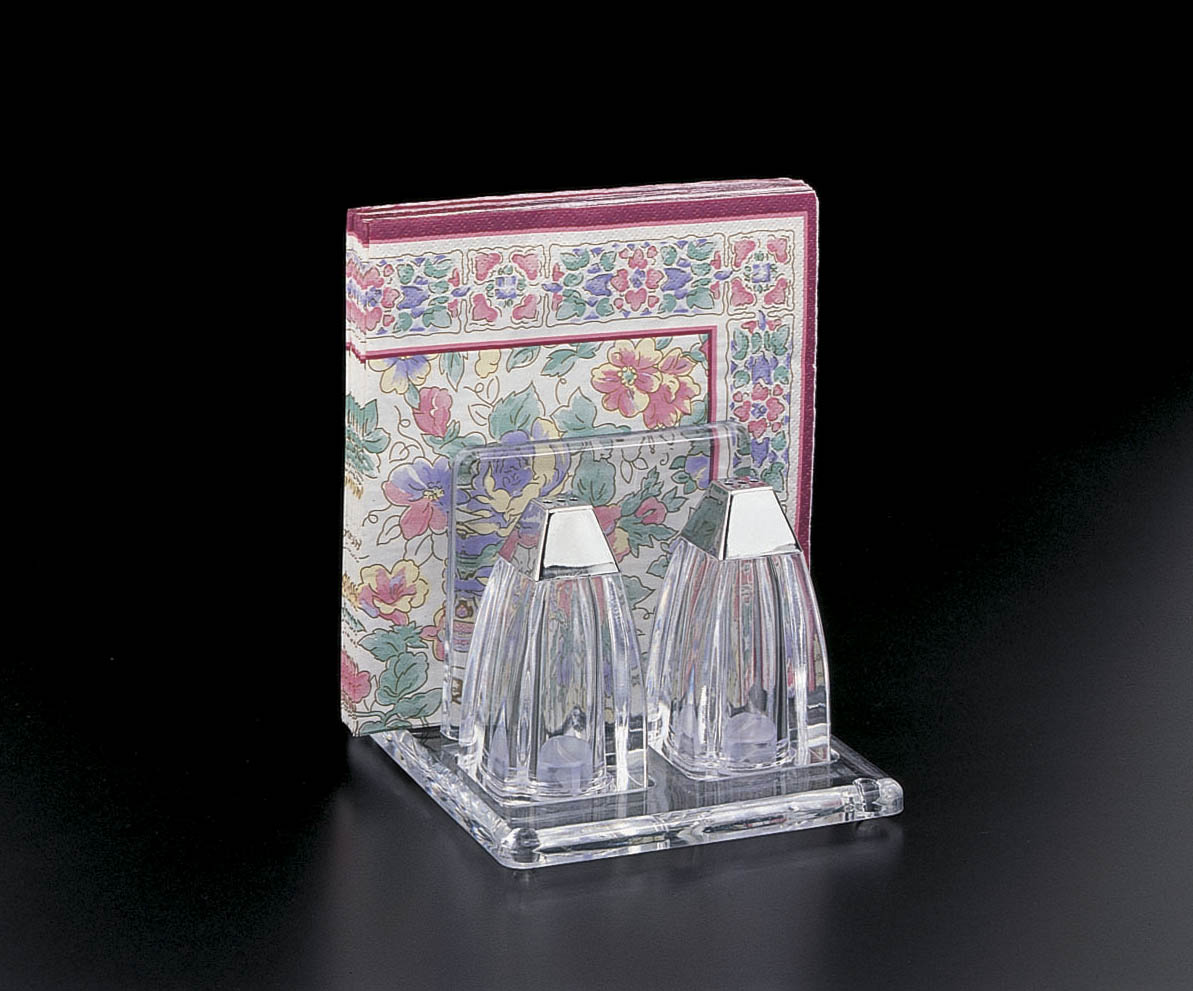 Salt & Pepper Shaker W/ Napkin Stand