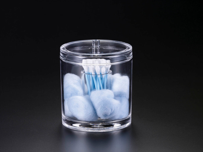 Round 2-In-1 Cotton Ball & Swab Box