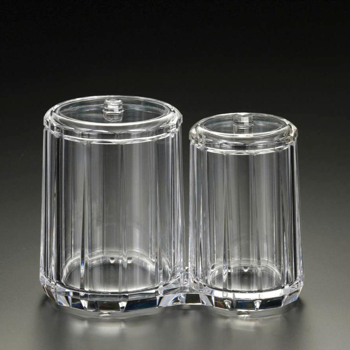 Diamond-Line Cotton Ball & Swab Container