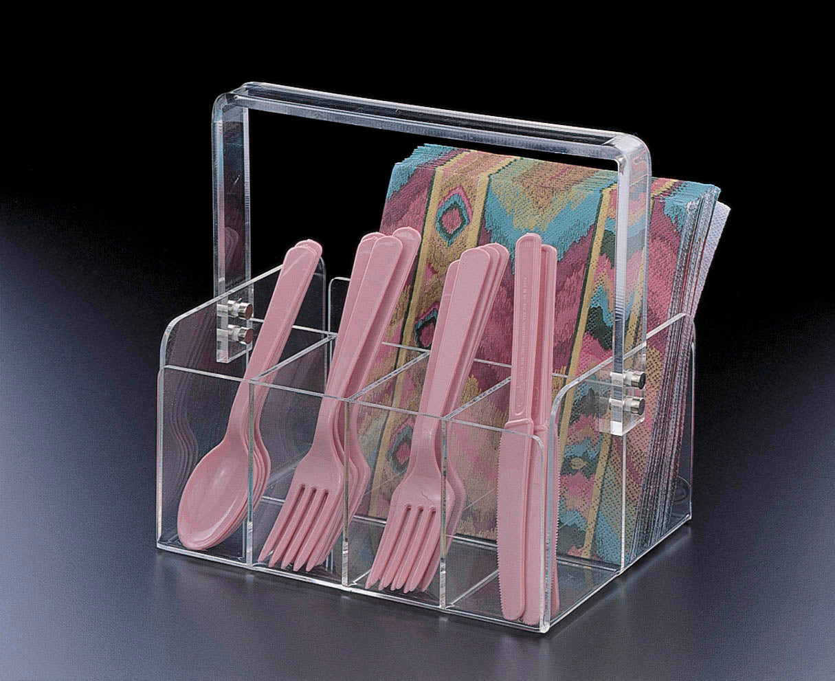 Acrylic Silverware Caddy Clear Home Decor