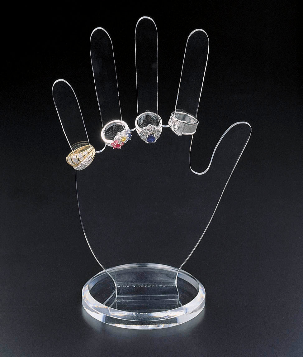Acrylic Hand Shaped Ring Display – Clear Home Decor