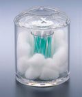 2-In-1 Diamond-Lid Cotton Ball & Swab Box