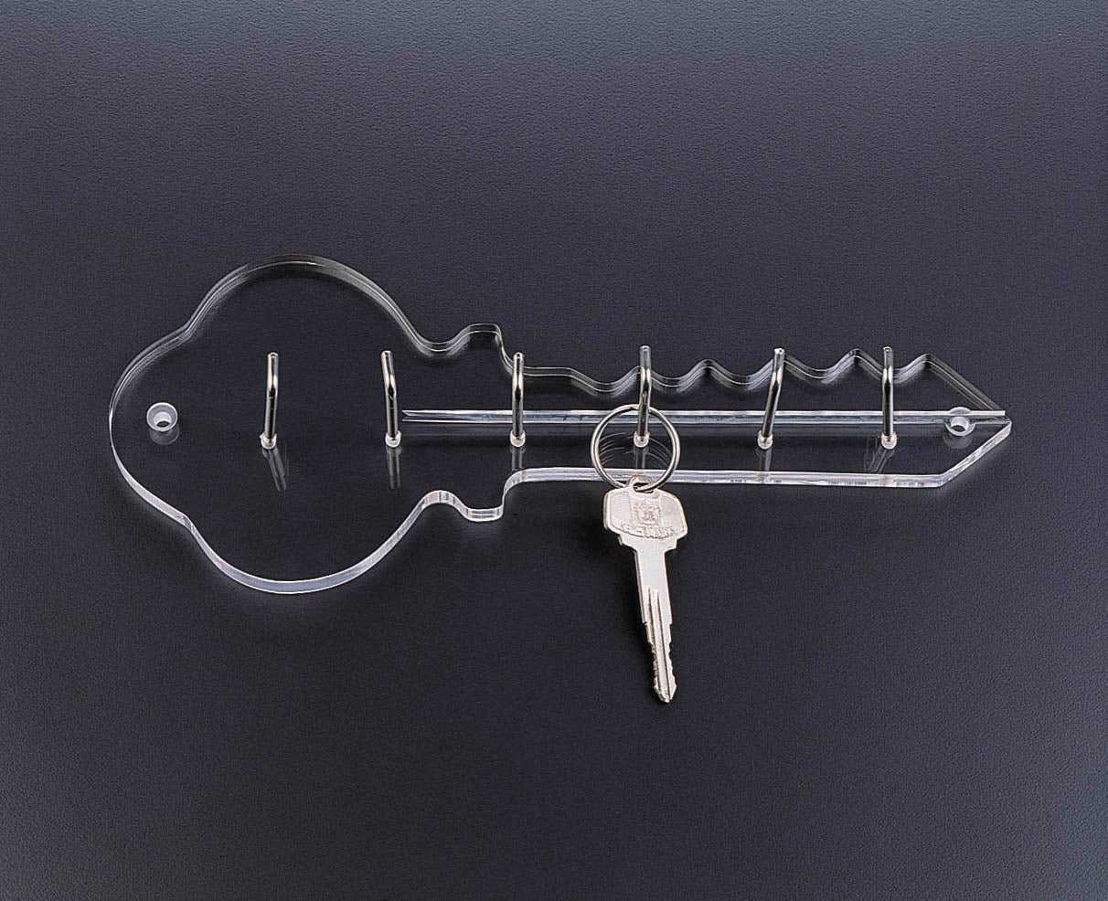 Acrylic Key Shape Key Chain Hanger – Clear Home Decor