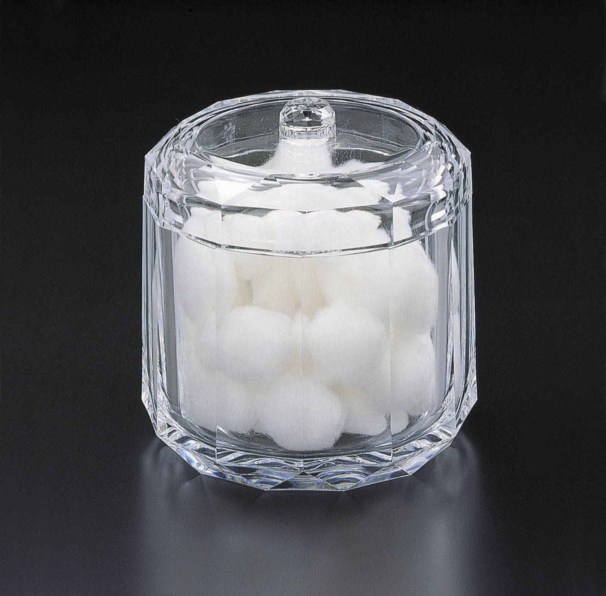 Short Diamond-Line Cotton Ball Container