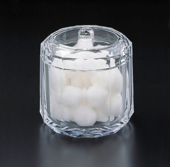 Short Diamond-Line Cotton Ball Container